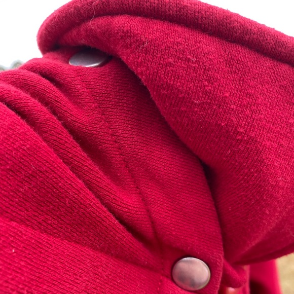 Red pea coat Lg. Cotton polyester & machine washable. - Picture 4 of 8